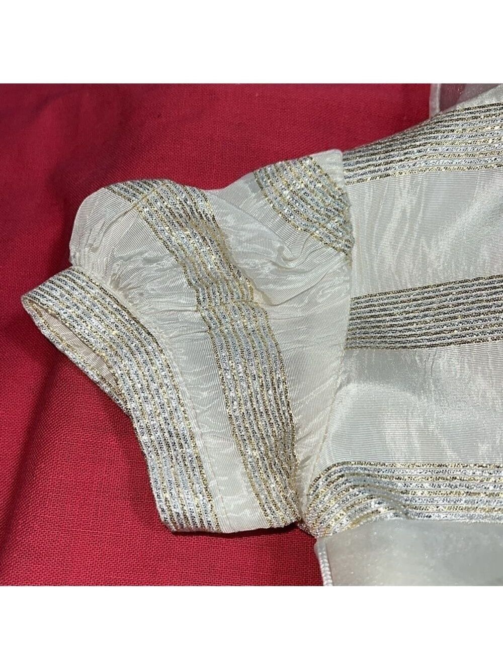 SYLVIA WHYTE for Neiman-Marcus 2T special occasion dress. Ivory, gold and silver - Picture 7 of 10
